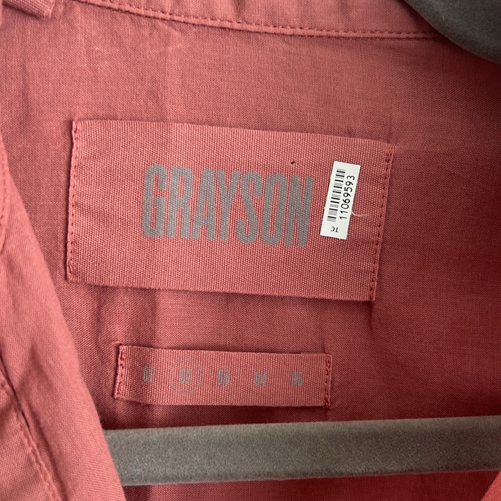 Frank & Eileen Grayson The Changemaker Pink Drop Waist Shirt Dress Red Small - Picture 8 of 10